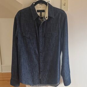 rag & bone indigo denim western shirt